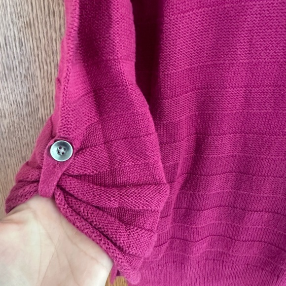 Sonoma Life & Style Crew Neck Knit Sweater Plum/Pink Color Size Medium - Picture 4 of 5